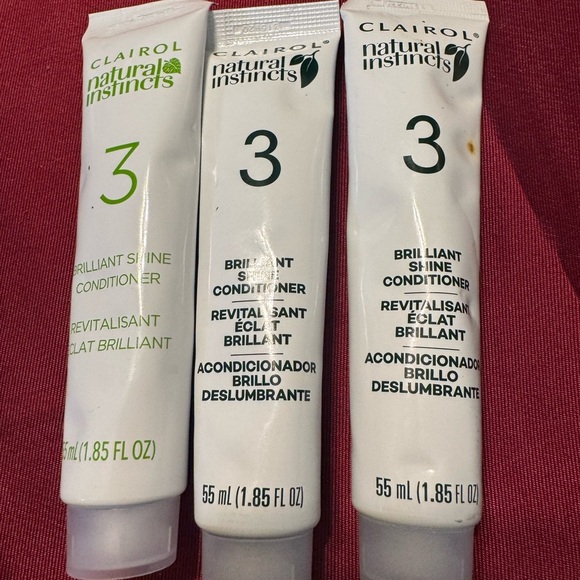 (3) NEW Clairol Natural Instincts 3 Brilliant Shine Conditioner Tubes 1.85 Oz - Picture 1 of 11
